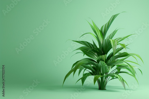 An isolated green plant