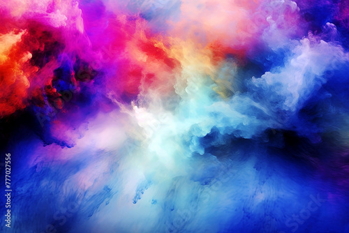 Abstract blue and purple smoke background. Generative Ai