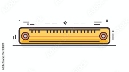 Ruler icon. Simple line outline vector elements of off