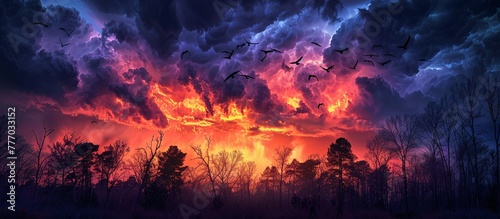 Apocalypse at Dusk A Spectacular Display of Nature s Fury Generative AI