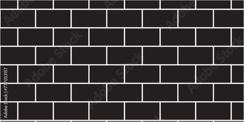 Black brick wall background. Architecture construction stone block brick wallpaper. seamless building cement concrete wall grunge background.