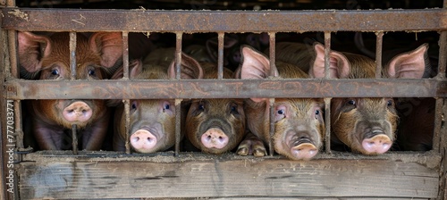 Automated feed distribution system in massive swine production unit for efficient pig feeding