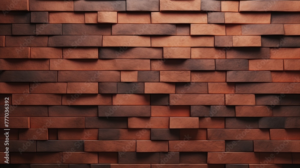 A brick wall with a brown and red color A brick wall with a brown and red color