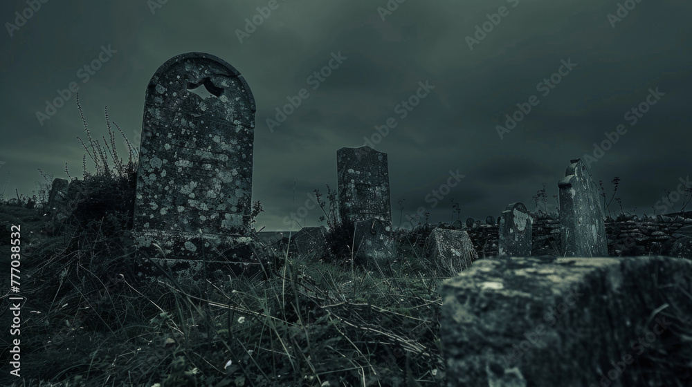An old rundown graveyard sits on the periphery of the moors its headstones crooked and overgrown with weeds. Its said that on a moonlit . .