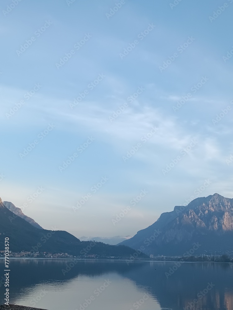 lake and mountains