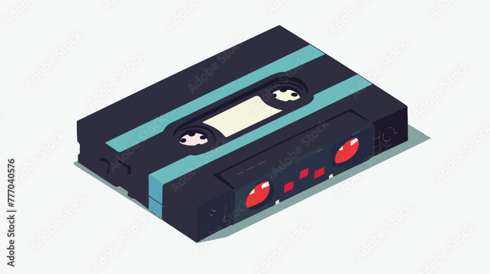 Video cassette from the 90s. flat vector illustration.