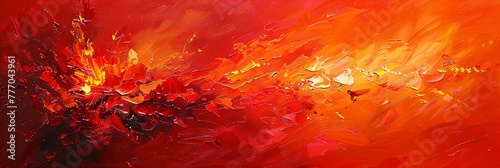Flames of Passion An Abstract Artwork Generative AI