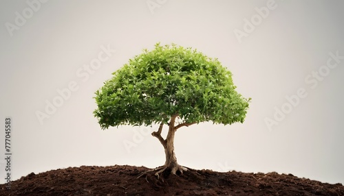 Small tree growing  green world and earth day concept. Economic Crisis Symbol. Business Concept