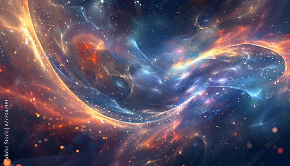 visualization of space galaxy 