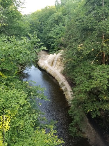 Orenda Spring Tufa at Saratoga Spa State park. Mineral deposits on Geyser Creek. Saratoga, New York