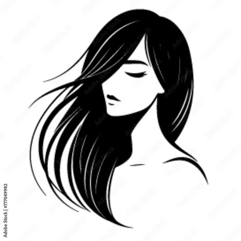 minimalist Fashion woman with straight long shiny hair. Beauty and hair care vector black color silhouette, Black color silhouette png white background new-54 minimalist Fashion woman with straight long shiny hair. Beauty and hair care vector black color silhouette, Black color silhouette png white background new-54