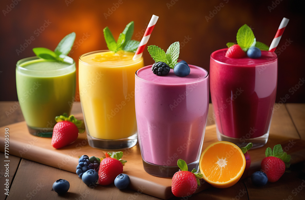 fruit cocktail with kiwi and strawberry fruit cocktail with kiwi and strawberry