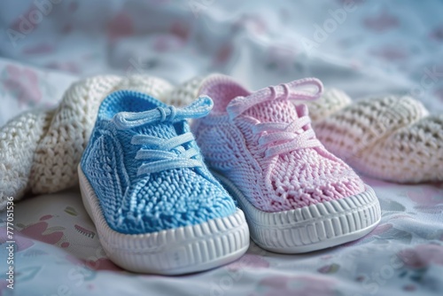 Adorable Baby Shoes for Boys and Girls. Pink and Blue Shoes for your Little One