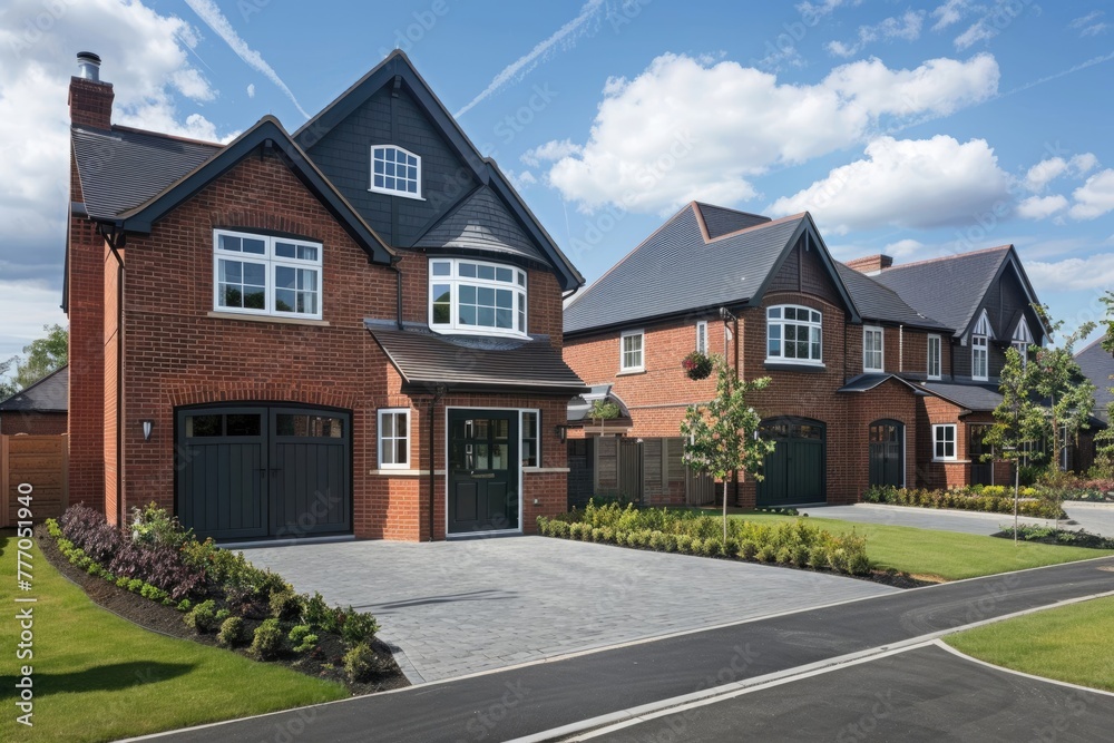 Block Paving Driveway at House: Enhancing Home Exteriors with Anthracite Grey Windows Block Paving Driveway at House: Enhancing Home Exteriors with Anthracite Grey Windows