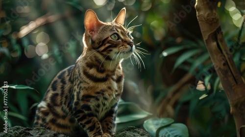 Cat King: Majestic Bengal Cat, the Wild and Cute Animal King with Adorable Kitten Pet