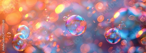 Bubbles of Color A Vibrant and Lively Display of Bubbles in a Colorful and Vibrant Background. Generative AI