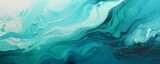 Turquoise Paint Abstract Banner Background. Generative AI