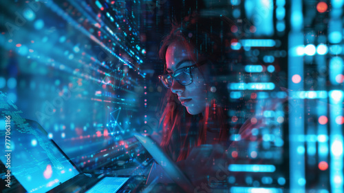 Software and holograms help the programmer to create new digital products and solve complex problems in the field of cybersecurity.