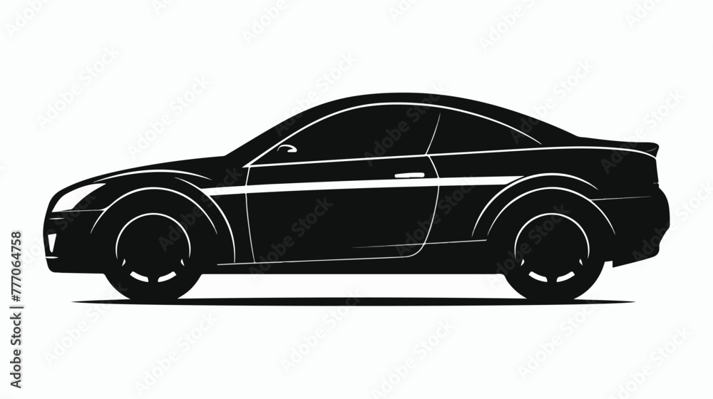 Car vector icon - black illustration flat vector isolated