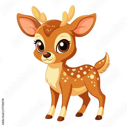 Cute baby deer cartoon art 