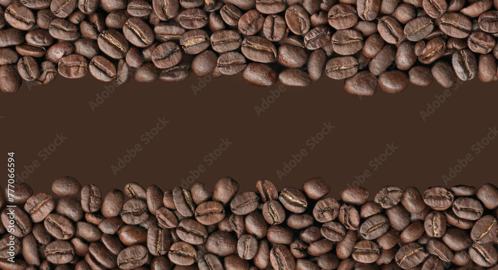 Coffee beans background with copy space Coffee beans background with copy space