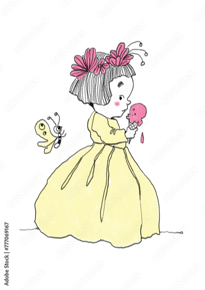 Fototapeta premium bride with ice cream