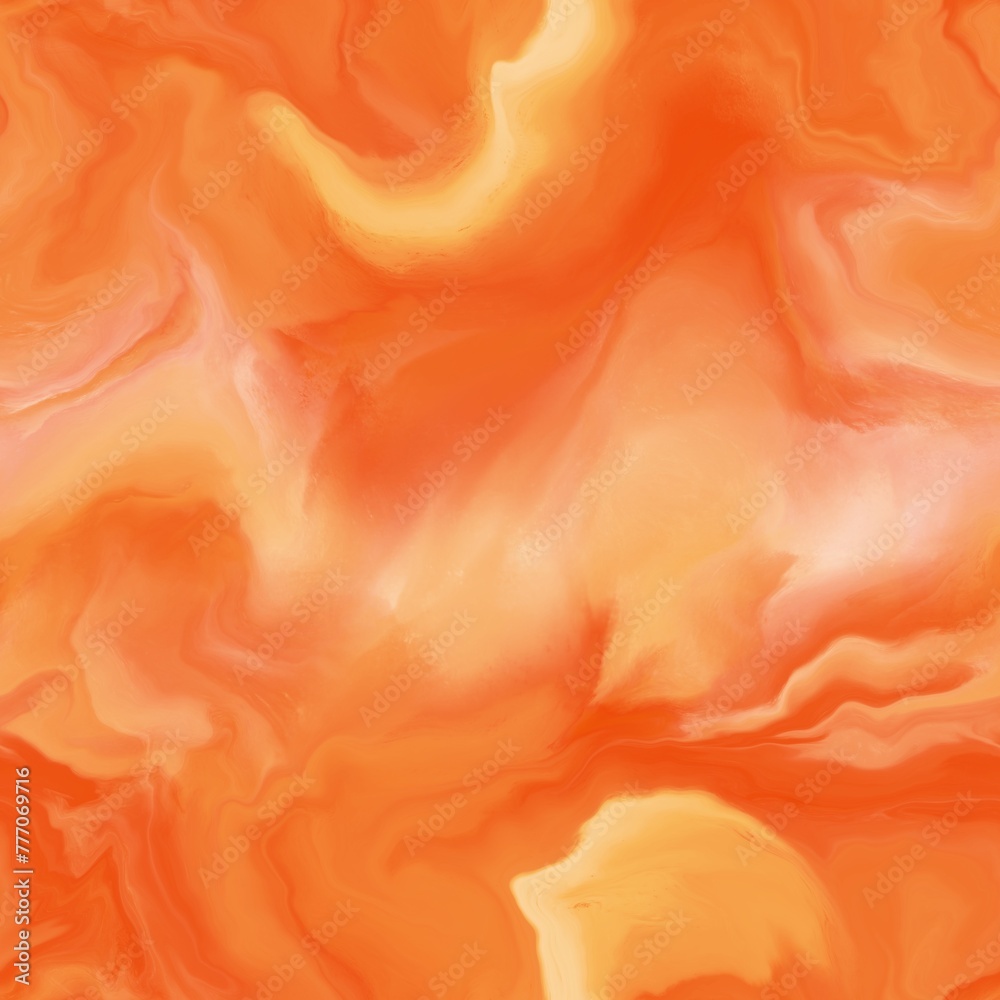 Obraz premium Abstract Hand Drawing Digital Watercolor Painting Liquid Fluid Wavy Marble Seamless Pattern Batik Background