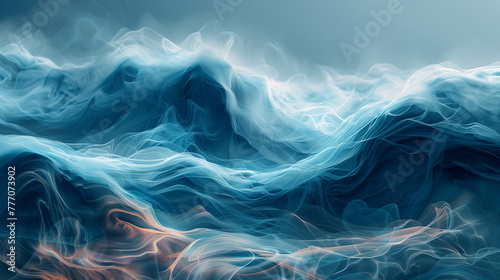 abstract blue smoke water background