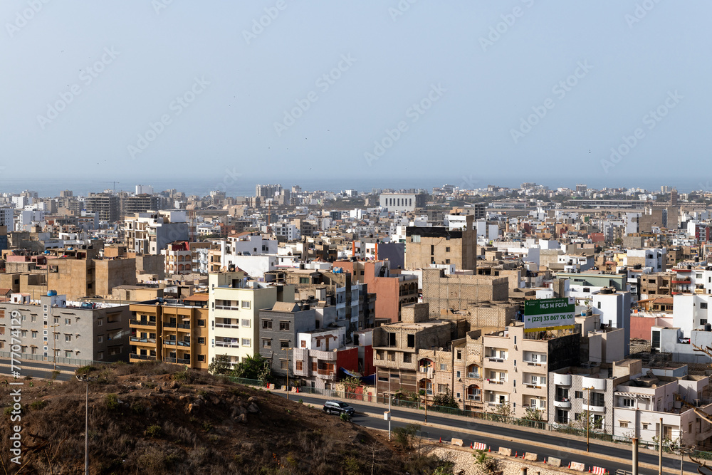 vue panoramique dur la ville de Dakar en Afrique de l'ouest