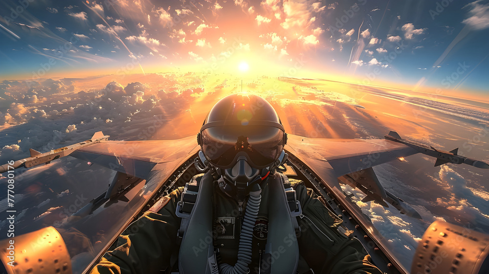 Fighter pilot photo in fighter or jet cabin. Pilot in the fighter jet flying to an earth. Fighter pilot photo in fighter or jet cabin. Pilot in the fighter jet flying to an earth.