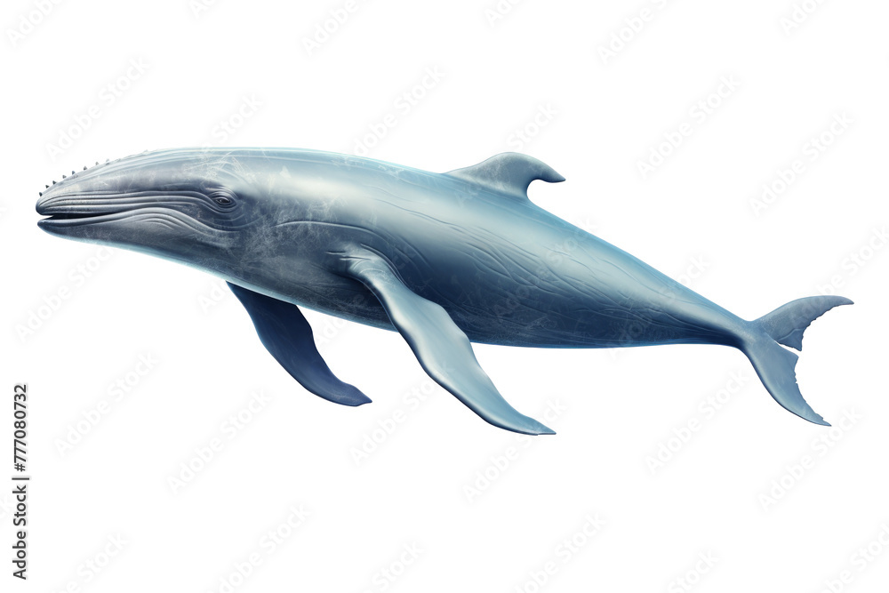 Whale swimming isolated on white Whale swimming isolated on white