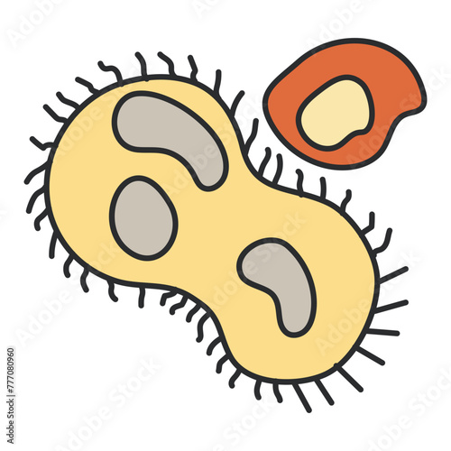 Perfect design icon of bacteria

