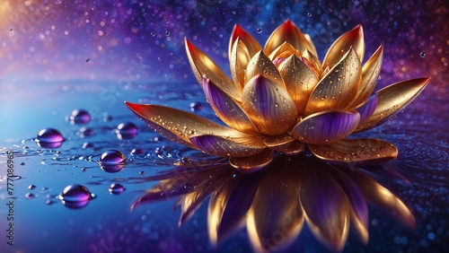 AI Generated Fantastic Lotus Flower for Spiritual and Wellness-Themed Projects