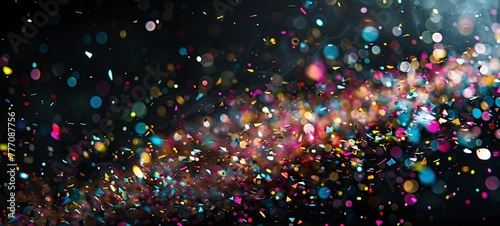 Vibrant Celebration A Spectacular Display of Colorful Confetti Generative AI