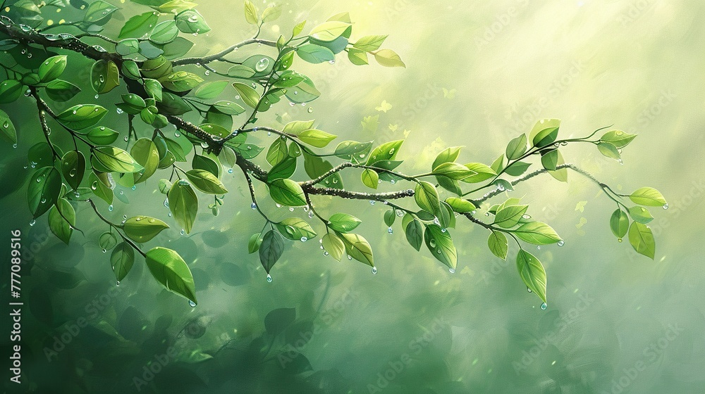 Natural green background. Nature of green leaf in garden at summer. Created with Generative AI Natural green background. Nature of green leaf in garden at summer. Created with Generative AI