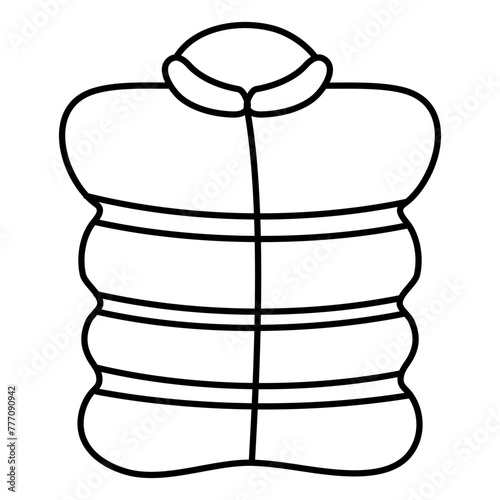 Creative design icon of puffer jacket

