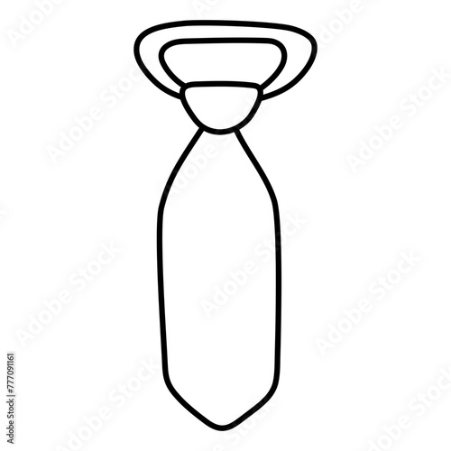 A linear design icon of tie

