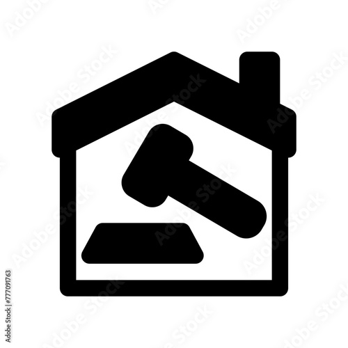 auction icon solid style
