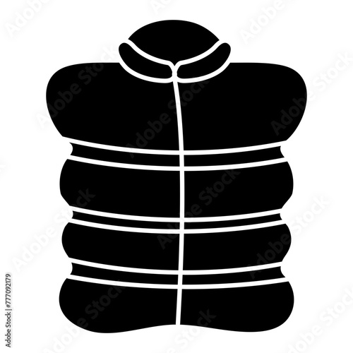 Creative design icon of puffer jacket

