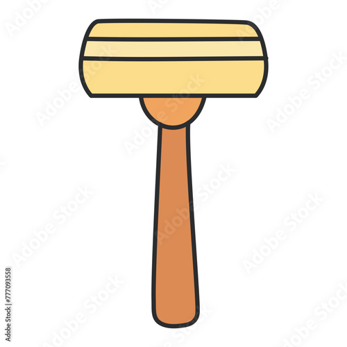 A colored design icon of razor

