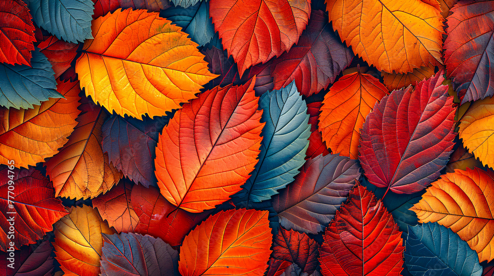 Colorful Autumn Leaves Pattern. Seasonal Nature Background with Vibrant Colors. Fall Foliage Abstract Design Colorful Autumn Leaves Pattern. Seasonal Nature Background with Vibrant Colors. Fall Foliage Abstract Design