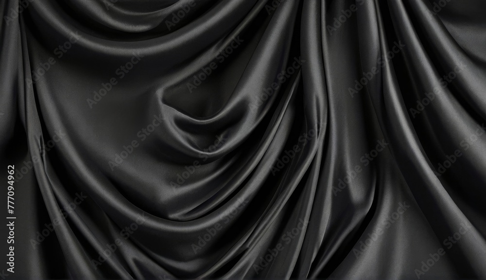 Obraz premium Beautiful black fabric texture background
