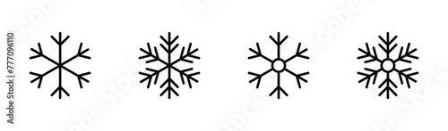snowflake icon set vector