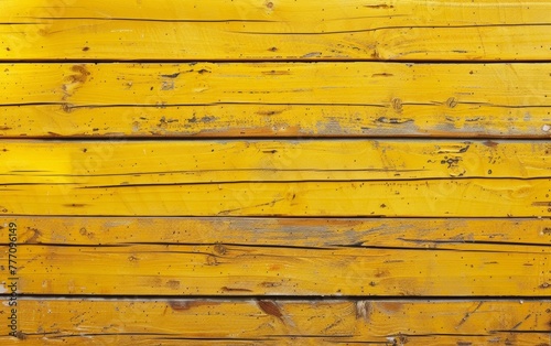 Wallpaper Mural Richly textured wooden planks in a brilliant, sun-drenched yellow hue, with visible signs of weathering and wear, creating an eye-catching and visually interesting abstract background. Torontodigital.ca