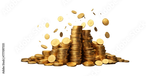 stacks of gold coins