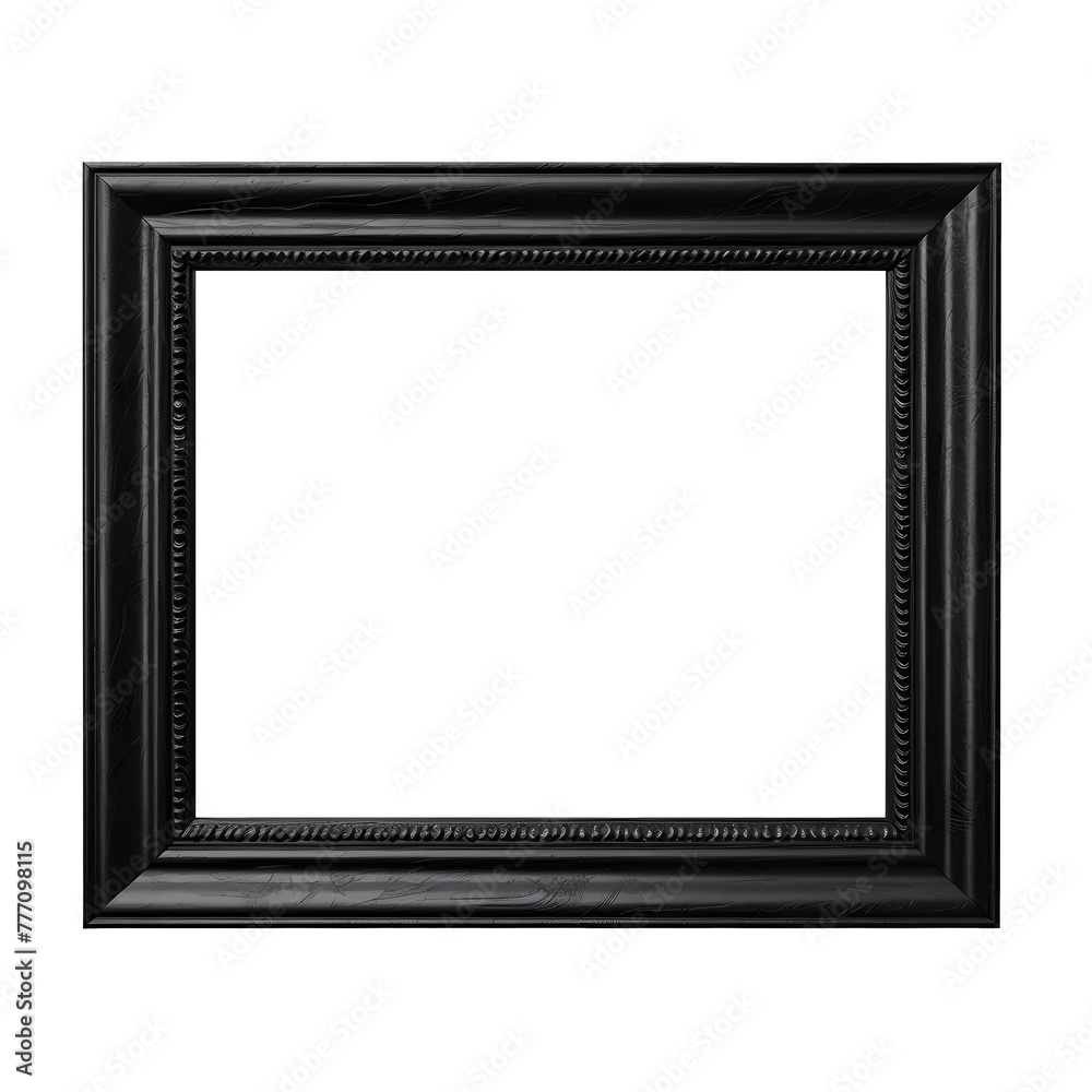 Rich black frame isolated on white and transparent background Rich black frame isolated on white and transparent background