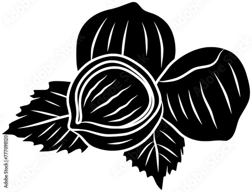 walnut illustration hazelnut silhouette pecan logo nut icon healthy outline cashew food seed leaf almond branch snack tree leaves shape plant pistachio diet for vector graphic background