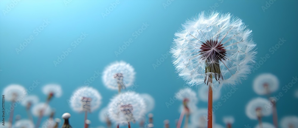 Obraz premium Dandelion Design Sympathy Card for Comforting Condolences and Support. Concept Sympathy Cards, Dandelion Design, Comforting Condolences, Supportive Messages
