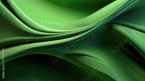 3D Abstract Eco Nature Background with Smooth Waves, generative ai, artificial intelligence