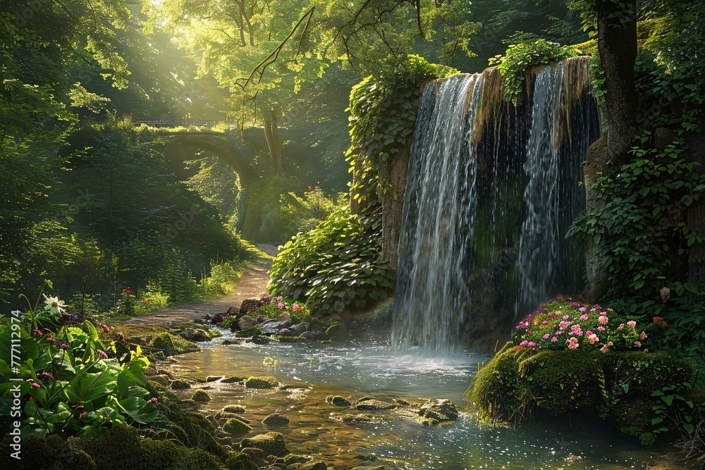Serene Forest Oasis A Journey Through Nature's Tranquil Haven Generative AI